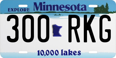 MN license plate 300RKG