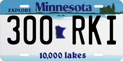 MN license plate 300RKI