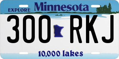 MN license plate 300RKJ