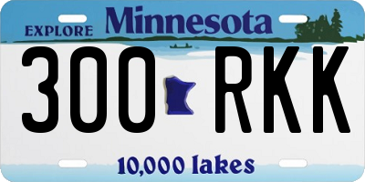 MN license plate 300RKK