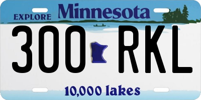 MN license plate 300RKL
