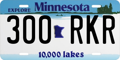 MN license plate 300RKR