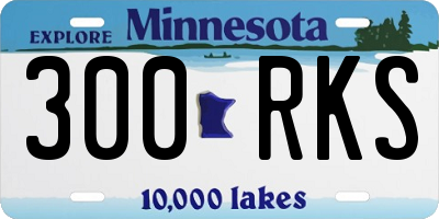 MN license plate 300RKS