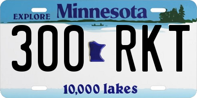 MN license plate 300RKT