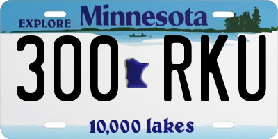 MN license plate 300RKU
