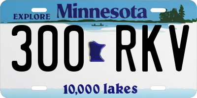 MN license plate 300RKV