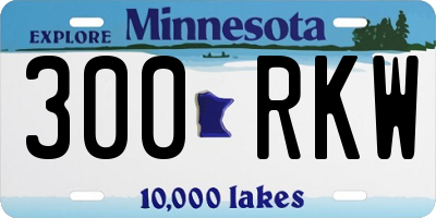 MN license plate 300RKW