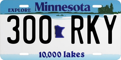MN license plate 300RKY