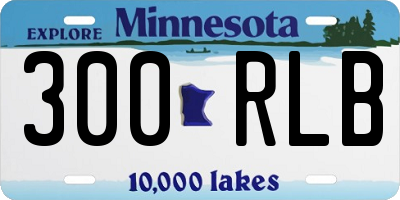 MN license plate 300RLB