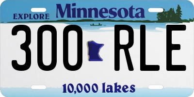 MN license plate 300RLE
