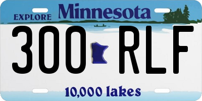 MN license plate 300RLF