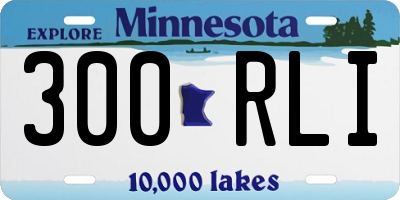 MN license plate 300RLI