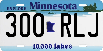 MN license plate 300RLJ