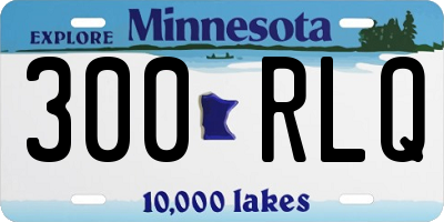 MN license plate 300RLQ