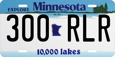 MN license plate 300RLR