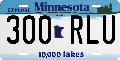 MN license plate 300RLU