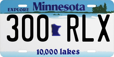 MN license plate 300RLX