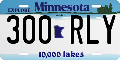 MN license plate 300RLY