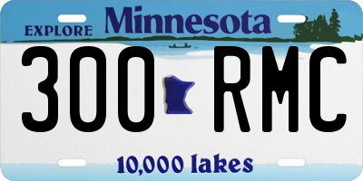MN license plate 300RMC
