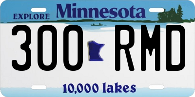 MN license plate 300RMD