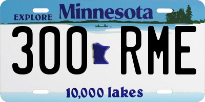 MN license plate 300RME