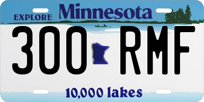 MN license plate 300RMF