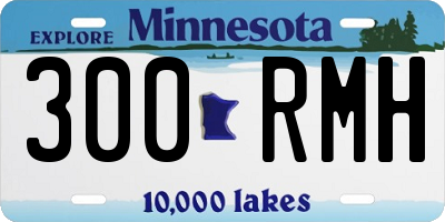 MN license plate 300RMH
