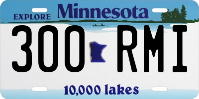 MN license plate 300RMI