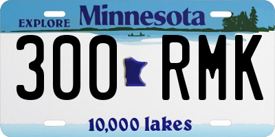 MN license plate 300RMK