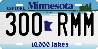 MN license plate 300RMM