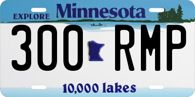 MN license plate 300RMP