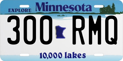 MN license plate 300RMQ