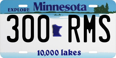 MN license plate 300RMS