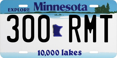 MN license plate 300RMT