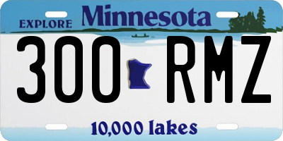 MN license plate 300RMZ