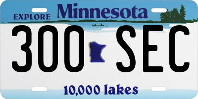 MN license plate 300SEC