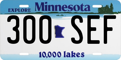MN license plate 300SEF