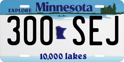 MN license plate 300SEJ