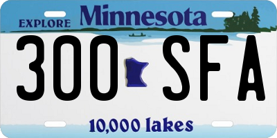 MN license plate 300SFA