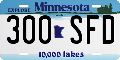 MN license plate 300SFD