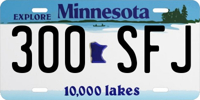 MN license plate 300SFJ