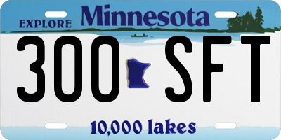 MN license plate 300SFT