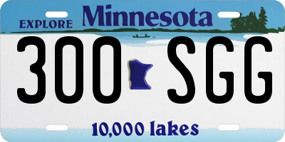 MN license plate 300SGG