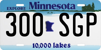 MN license plate 300SGP