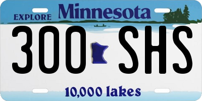 MN license plate 300SHS