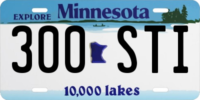 MN license plate 300STI