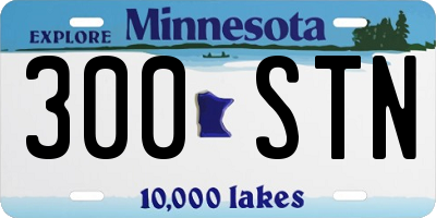 MN license plate 300STN