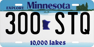 MN license plate 300STQ