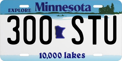 MN license plate 300STU