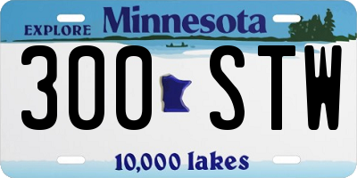 MN license plate 300STW